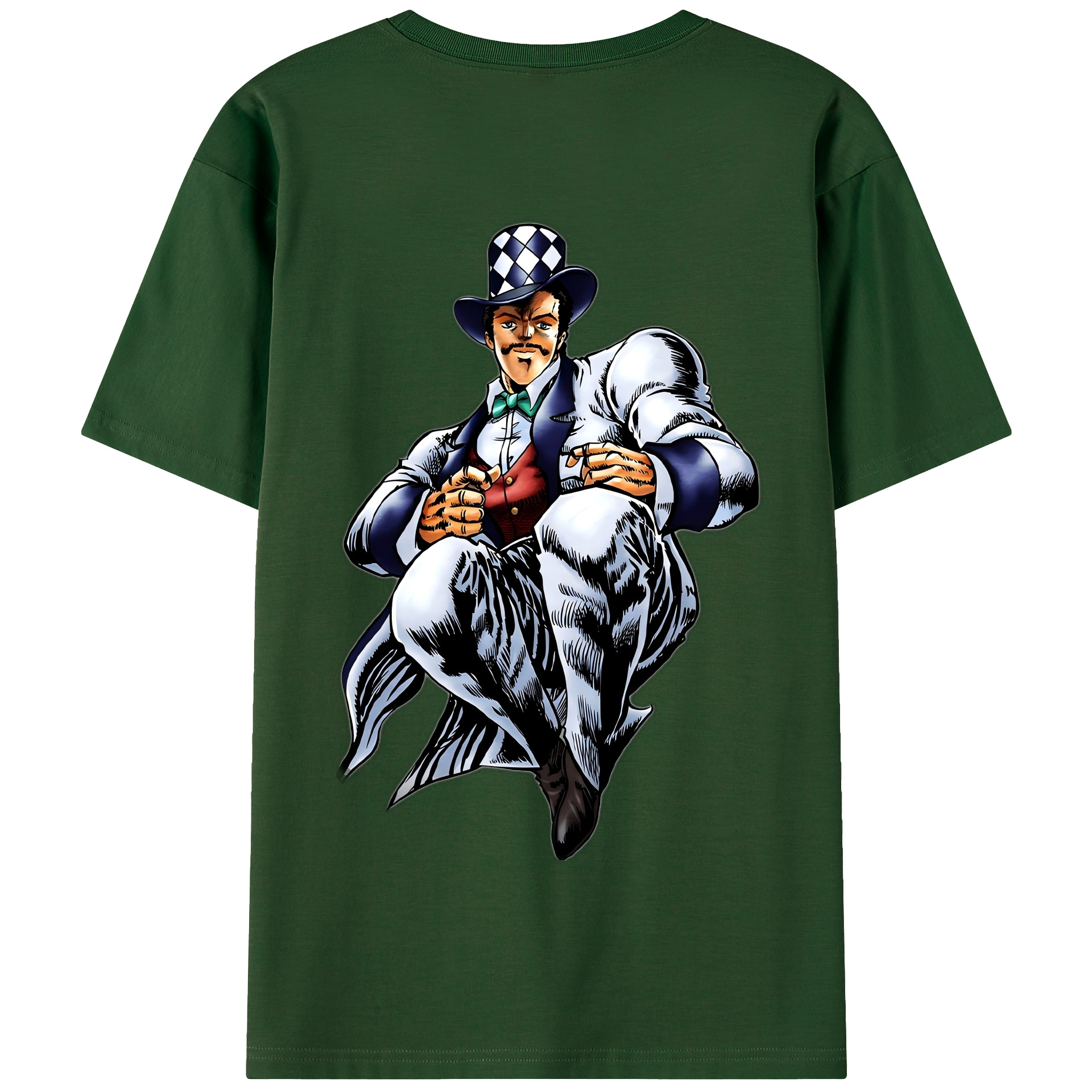 （画像用） ジョジョの奇妙な冒険 ウィル?アントニオ?ツェペリ JoJo's Bizarre Adventure Will Anthonio Zeppeli 綿100％半袖Tシャツ（背面プリント）